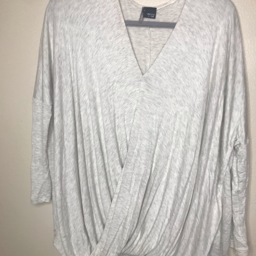Soft Cream Crisscross Sweater